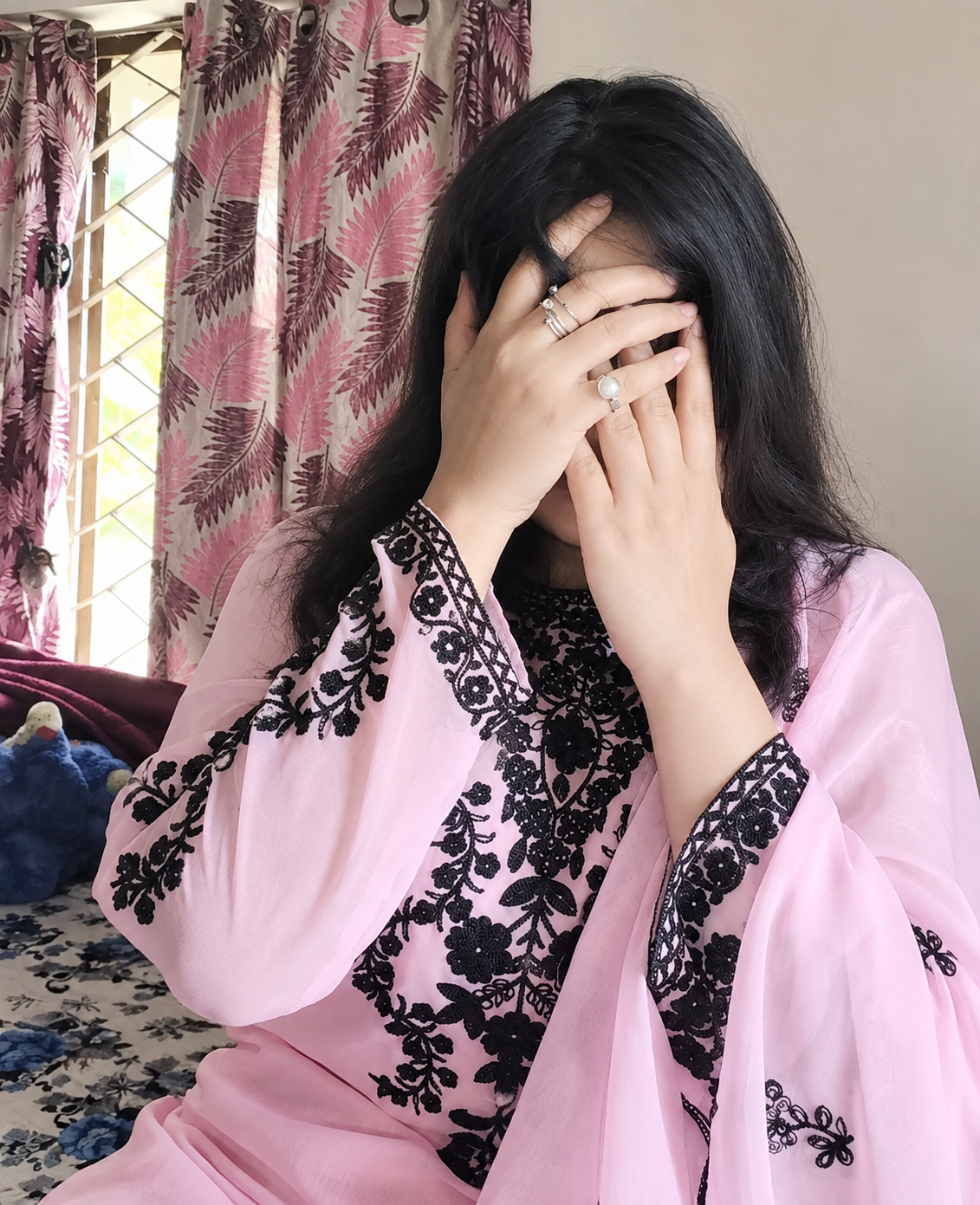 Very Beautiful Pink Chikankari Suit