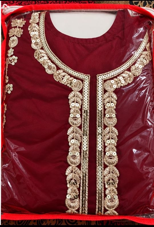 Beautiful Wine-Coloured Festive Suit