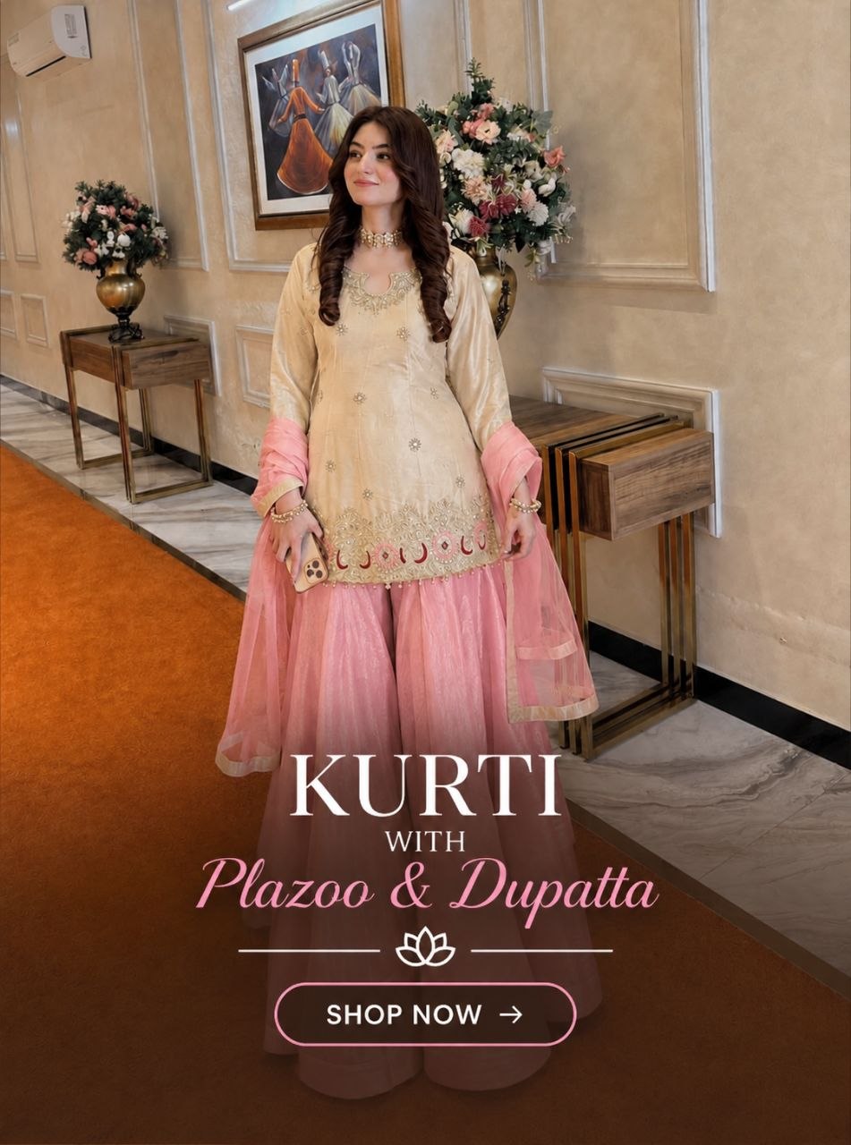 KURTI WITH PLAZZO AND DUPATTA