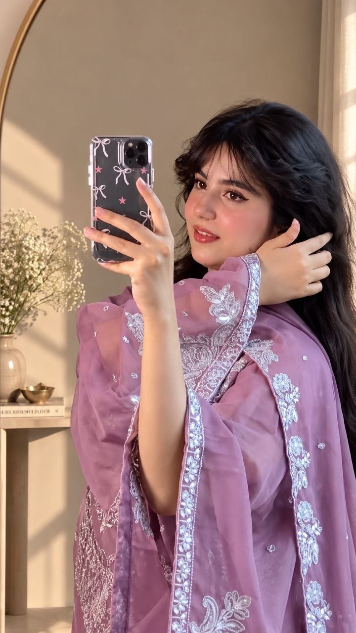 ZAARYN's Noor-e-Gul Heavy Zari Sequence Embroidered 3-Piece Suit Set