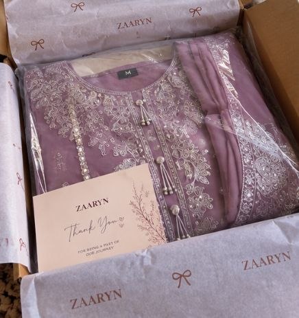 Beautiful Purple Zari Embroidered Suit